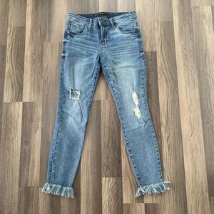 STS Blue cropped, frayed jeans, size 27